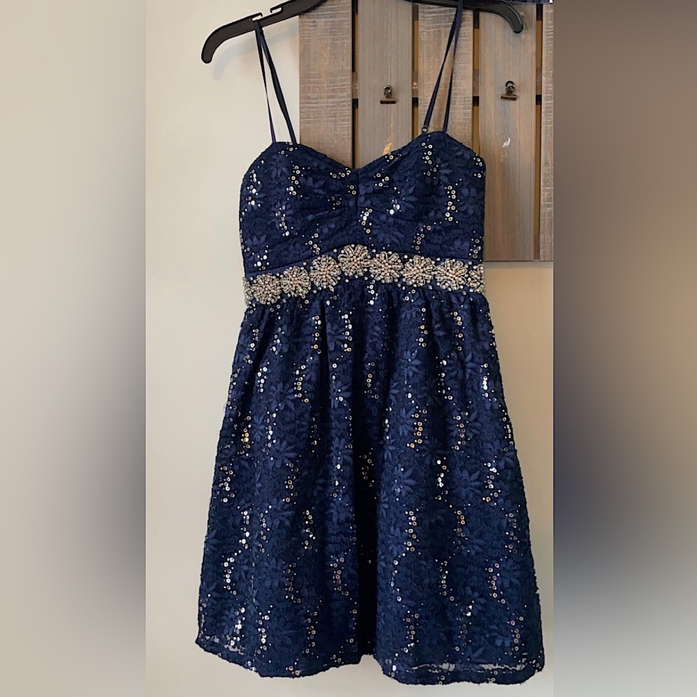 Dark blue homecoming dress/ cocktail dress
